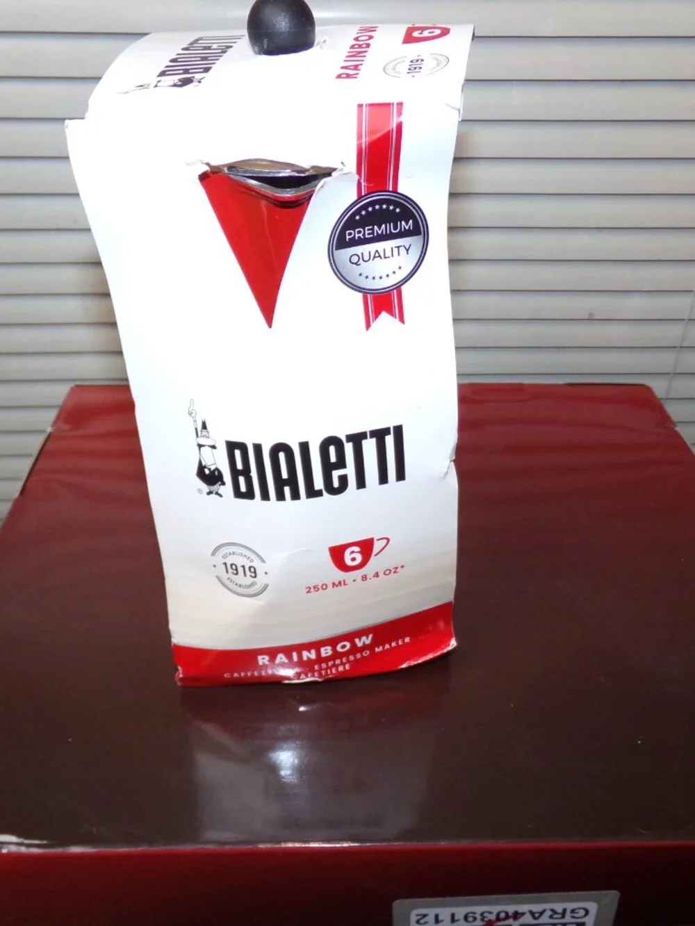 BIALETTI Rainbow (Red) 6 cup Express Maker New - Picture 5 of 11